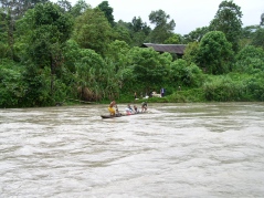 our ferry across the river